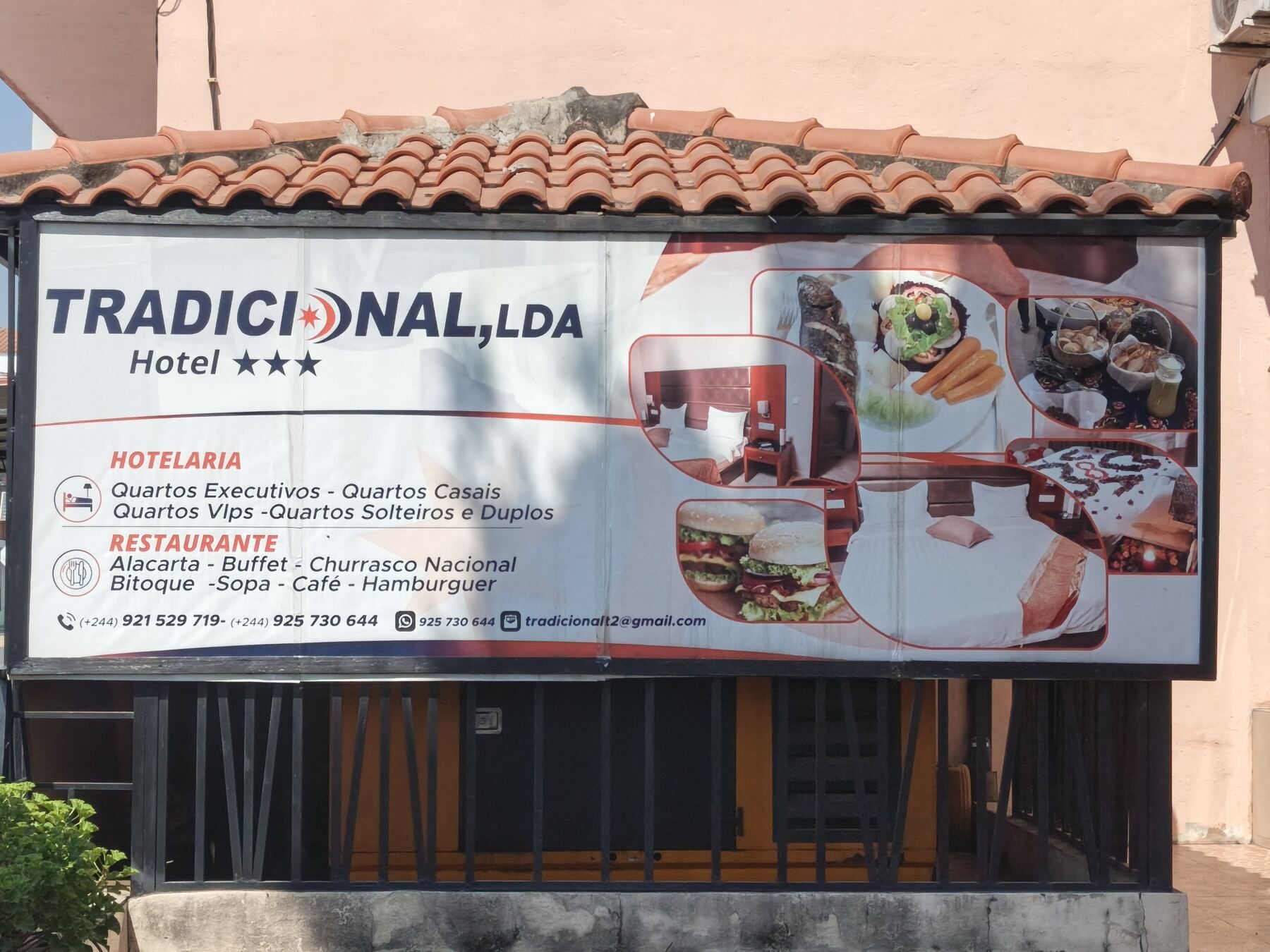 Fachada do Hotel Tradicional, Lda, no Kuito