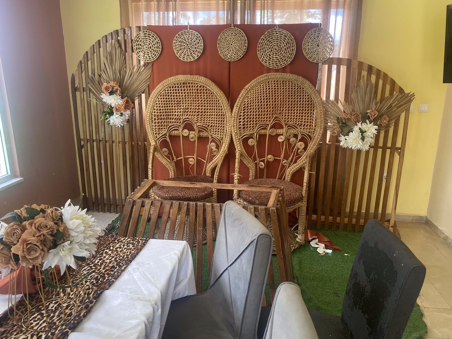 Salão de eventos decorado no Hotel Tradicional